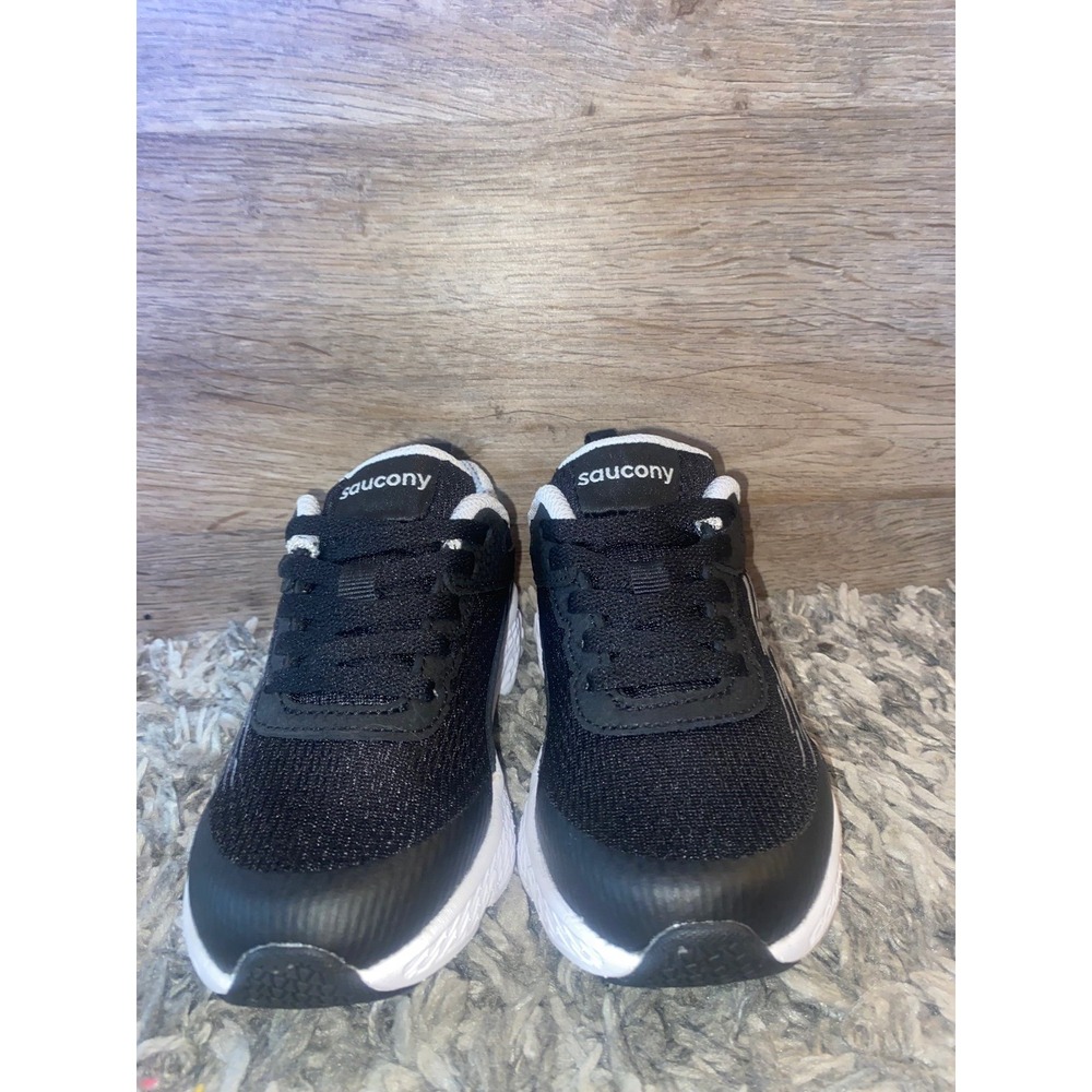 SAUCONY Wind Lace Sneaker, Black, Big Kid Size 11 - Picture 3 of 6